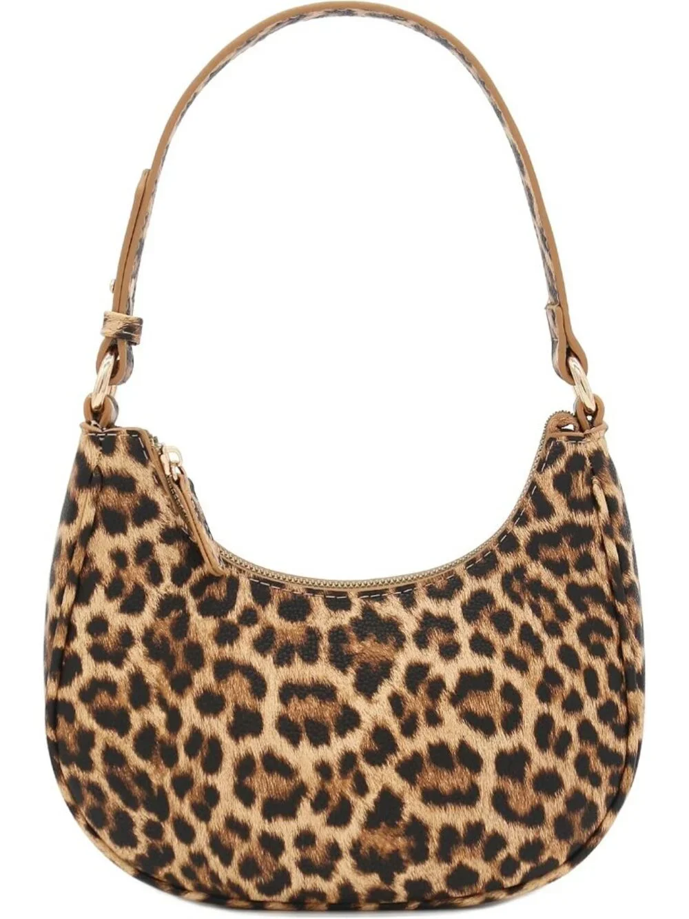 Women Le007 Tan Small Crescent For Trendy Underarm Purse Zipper Shoulder Bag